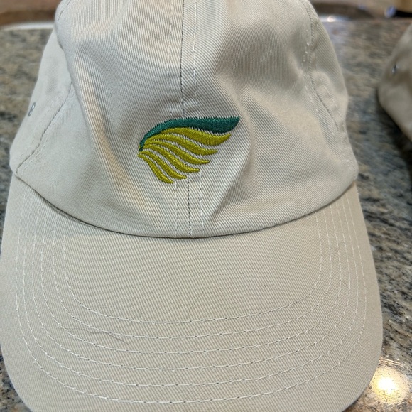 Hat / Cap, NWOT, Tan with Green Wings, Adjustable Size, one of two - Picture 8 of 8